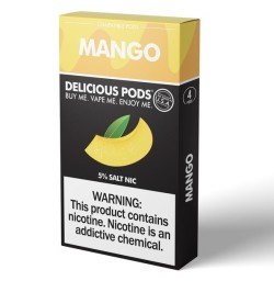 Esencia Delicious Pods Pack x4 Mango - CALI PODS (Compatible con Juul)