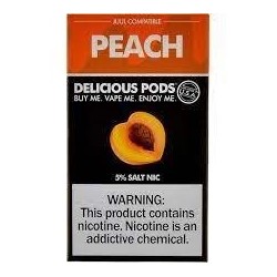 Esencia Delicious Pods Pack x4 Peach - CALI PODS (Compatible con Juul)