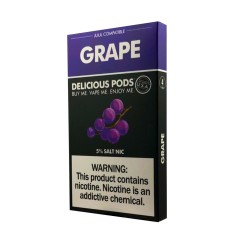 Esencia Delicious Pods Pack x4 Grape - CALI PODS (Compatible con Juul)